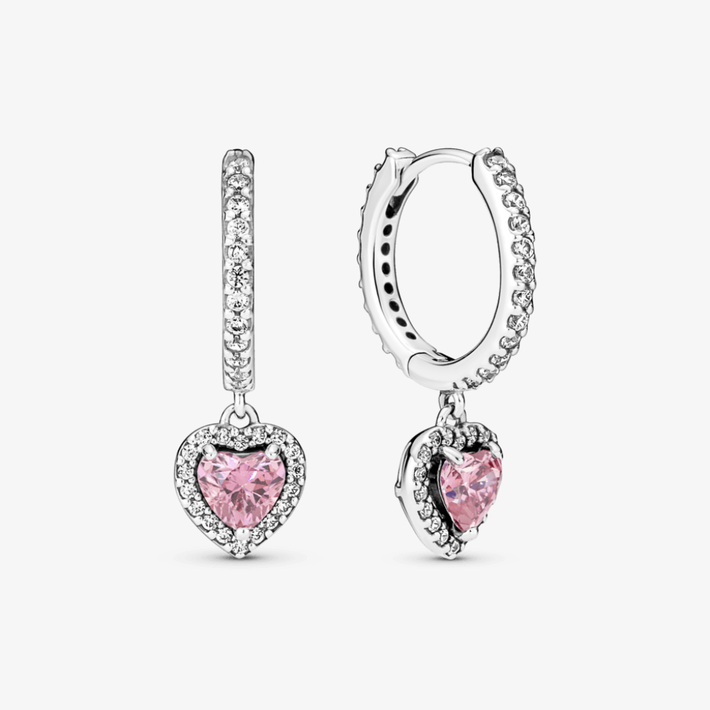 Corielle Heart Pink Earrings