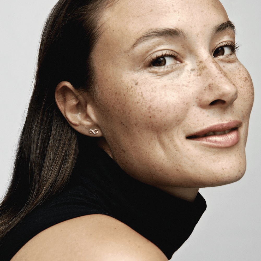 Infinity Elegance Rose Gold Earrings