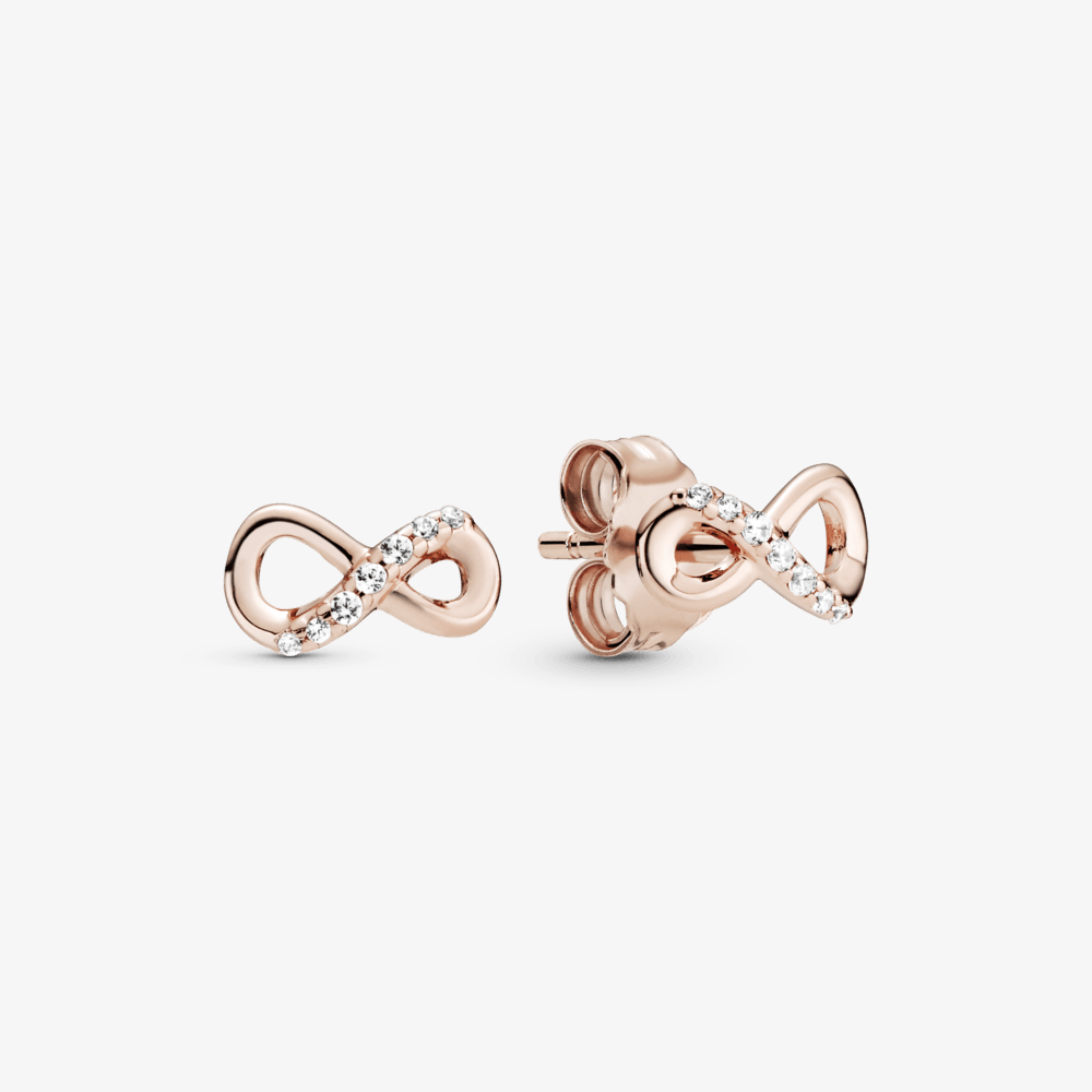 Infinity Elegance Rose Gold Earrings